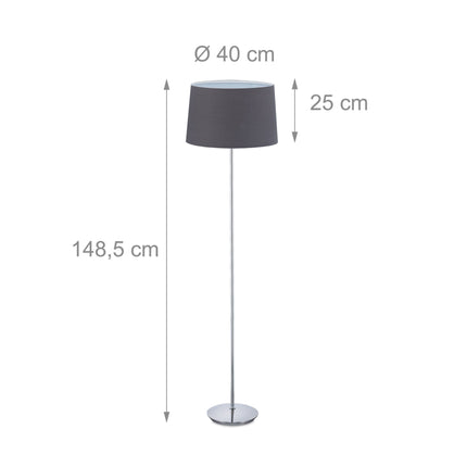Lampadaire avec abat-jour en tissu