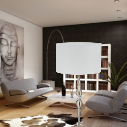 Lampadaire avec abat-jour en tissu