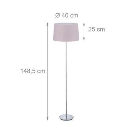 Floor lamp with fabric shade