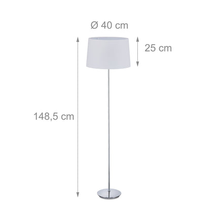 Stojací lampa s textilním stínidlem