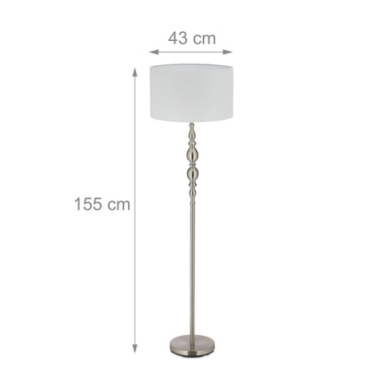 Lampadaire avec abat-jour en tissu