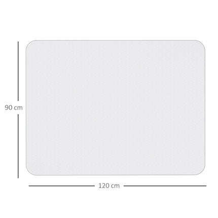 Tapis de protection de sol 90 x 120 cm sous-couche de chaise de bureau en transparent, sous-couche de chaise anti-rayures, tapis de sol pour sols durs