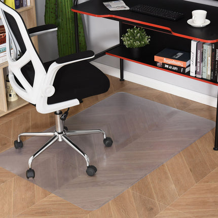 Tapis de protection de sol 90 x 120 cm sous-couche de chaise de bureau en transparent, sous-couche de chaise anti-rayures, tapis de sol pour sols durs