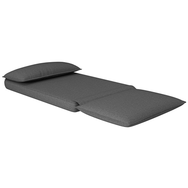 Klappbares Schlafsofa, 4-in-1, Leinenoptik, dunkelgrau, 150 kg Belastbarkeit