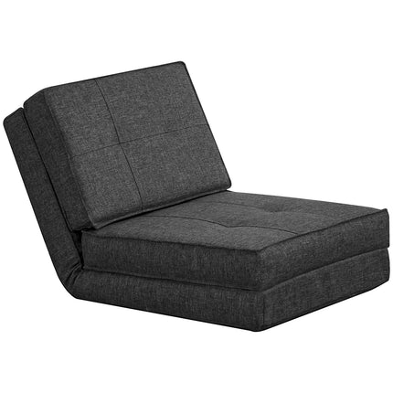 Faltbares Bodensofa, 5-fach verstellbar, dunkelgrau