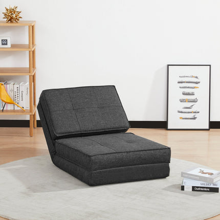 Faltbares Bodensofa, 5-fach verstellbar, dunkelgrau