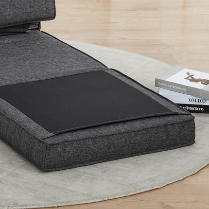 Faltbares Bodensofa, 5-fach verstellbar, dunkelgrau