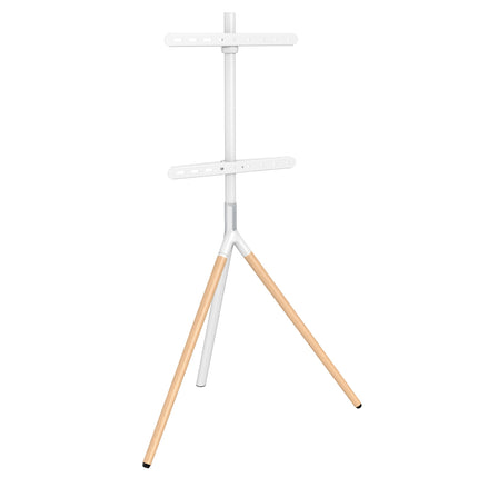 TV-Standhalterung mit Holzbeinen