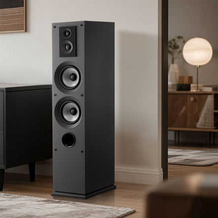 Floorstanding Tower Speaker, 3-Way, Dual 5.25in, 145W