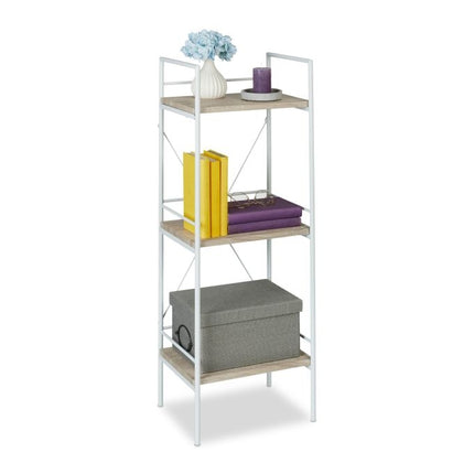 Floor-standing shelf with 3 levels