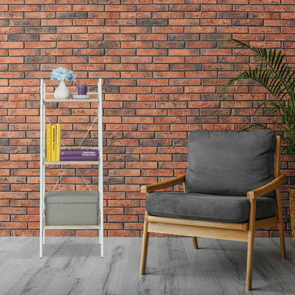 Floor-standing shelf with 3 levels