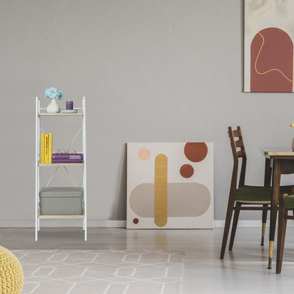 Floor-standing shelf with 3 levels