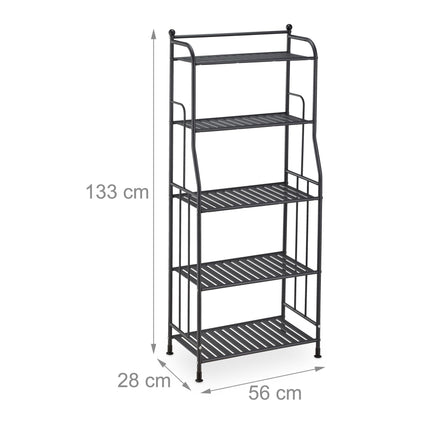 Floor-standing shelf with 5 shelves