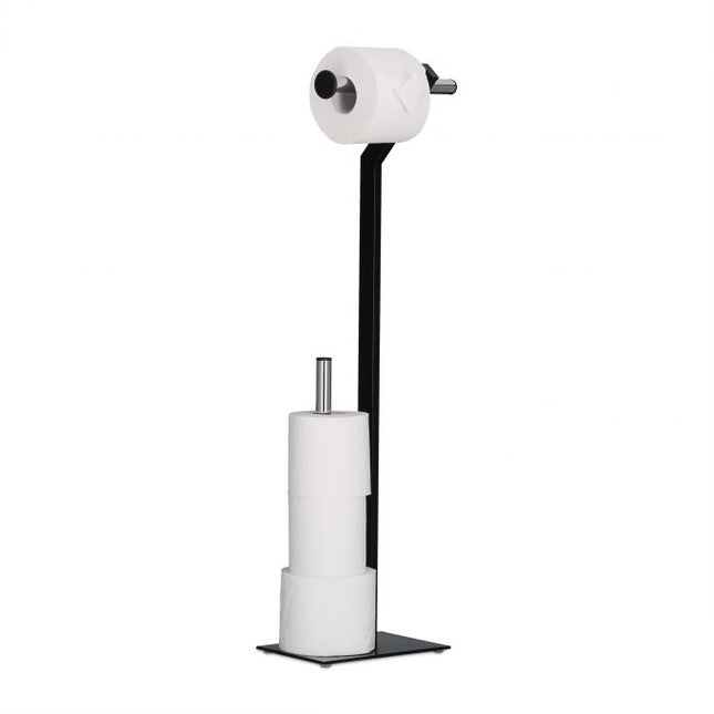 Floor-standing toilet paper holder