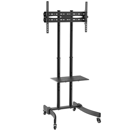 Podlahový stojan s kolečky na TV 37-70", max 40kg, černý