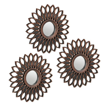 Floral mirror set of 3