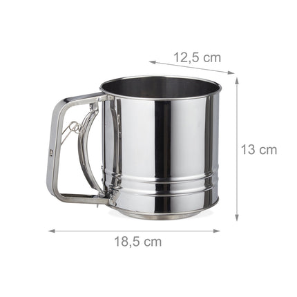 Flour sieve in stainless steel