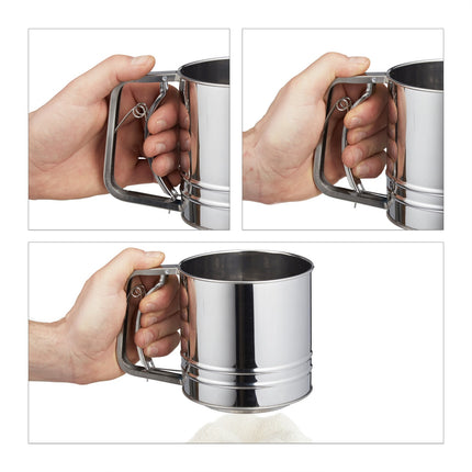 Flour sieve in stainless steel