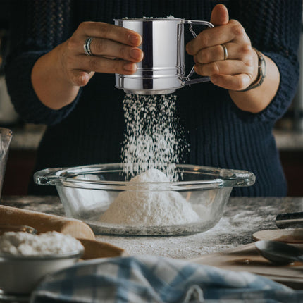 Flour sieve in stainless steel