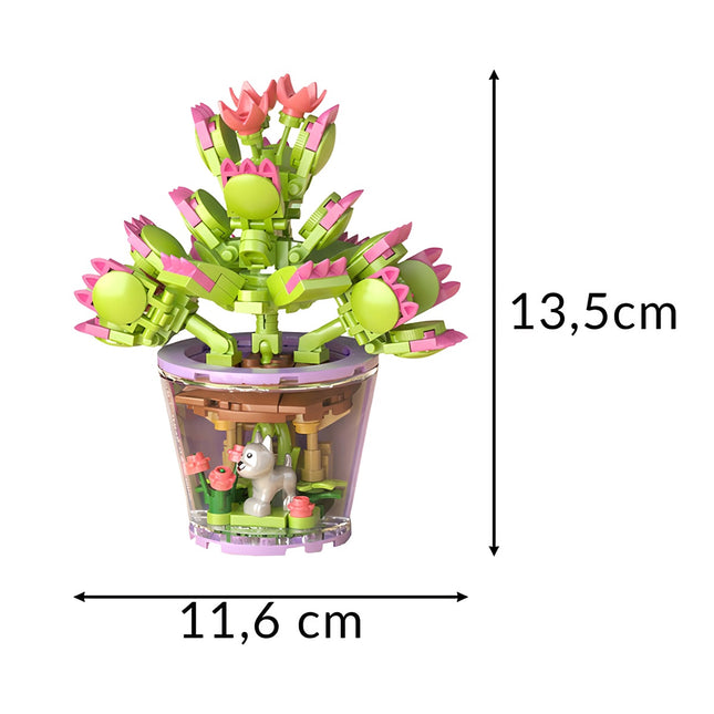 Blumen-Bausteine-Set, 172 Teile, mehrfarbig