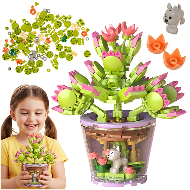 Blumen-Bausteine-Set, 172 Teile, mehrfarbig