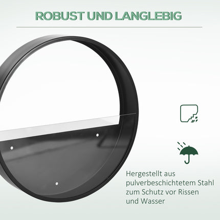 Set aus 3 schwarzen Wandtöpfen aus Stahl für Sukkulenten