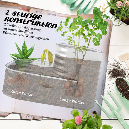 Silbernes Pflanzenregal für Garten oder Balkon, 118x45x30cm