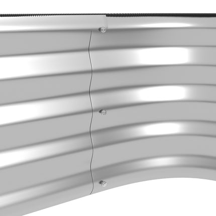 Silbernes Pflanzenregal für Garten oder Balkon, 118x45x30cm