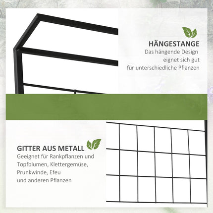 Metall-Pflanzentreppe mit 3 Stufen für den Innen- und Außenbereich