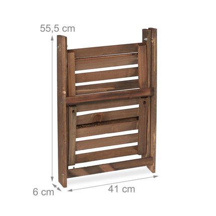 Blumentreppe Holz Dunkelbraun