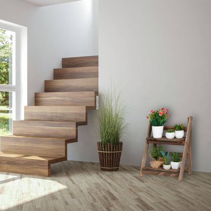 Blumentreppe Holz Dunkelbraun
