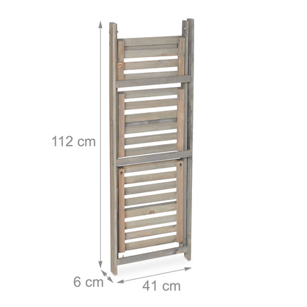 Blumentreppe Holz Grau