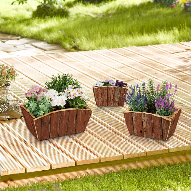 Blumenkasten Holz 3er Set