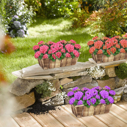Jardinière en bois, lot de 3