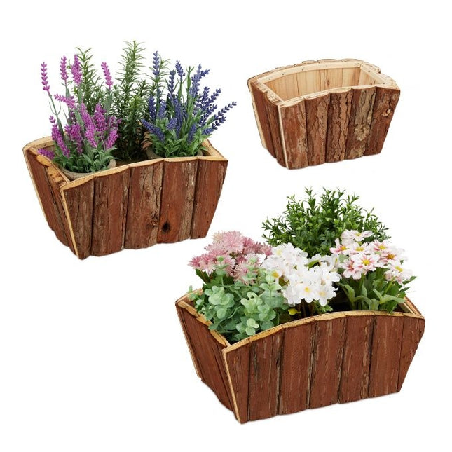 Blumenkasten Holz 3er Set