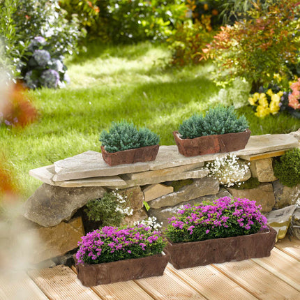 Coffret de 4 boîtes à fleurs