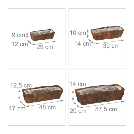 Coffret de 4 boîtes à fleurs