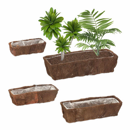 Coffret de 4 boîtes à fleurs