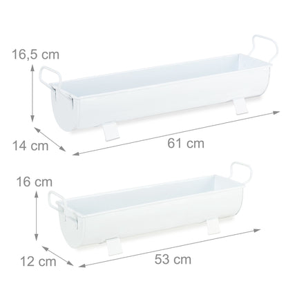 Coffret de deux boîtes à fleurs