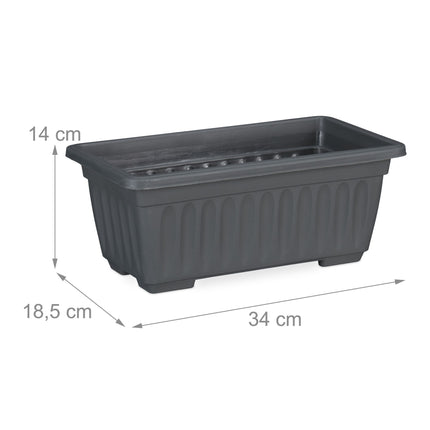 Flower box with 4 narrow flowers