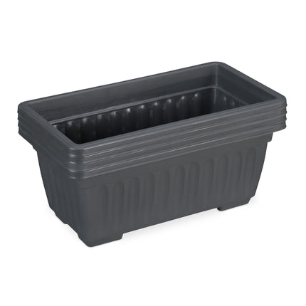 Flower box with 4 narrow flowers