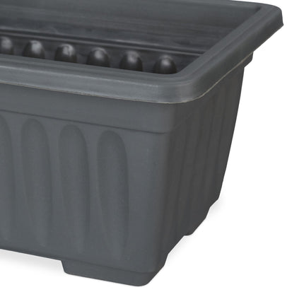 Flower box with 4 narrow flowers