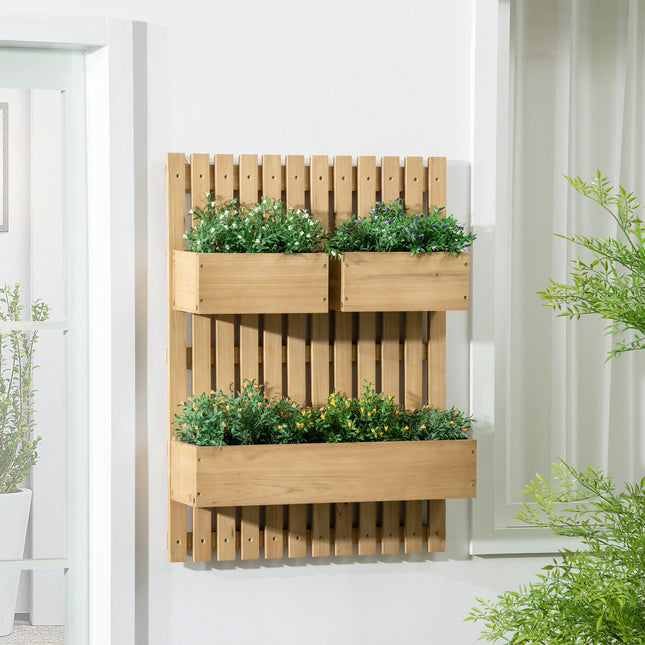 Bewegliches Hochbeet aus Massivholz mit Spalier, 60x16x80 cm