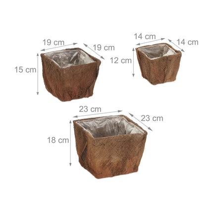 Pot de fleurs - lot de 3