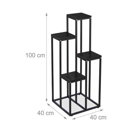 Flower staircase black in 4 levels