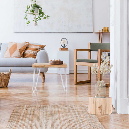 Flower stool in natural design