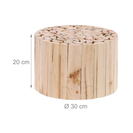 Flower stool in natural design