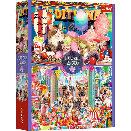 Flauschige Freunde Puzzle-Set, 2x500 Teile