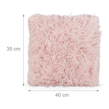 Fluffy pillow pink
