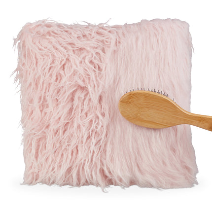 Fluffy pillow pink